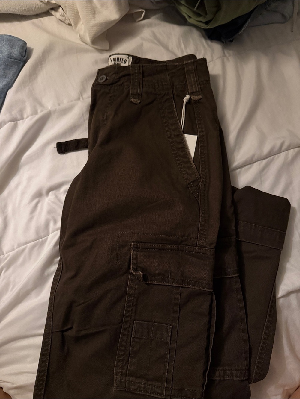 Men's Dark Brown Cargo Pants with Utility Pockets